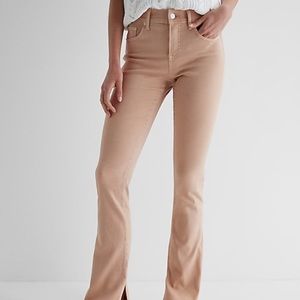 size 14 express skyscraper mid rise jeans in nude pink